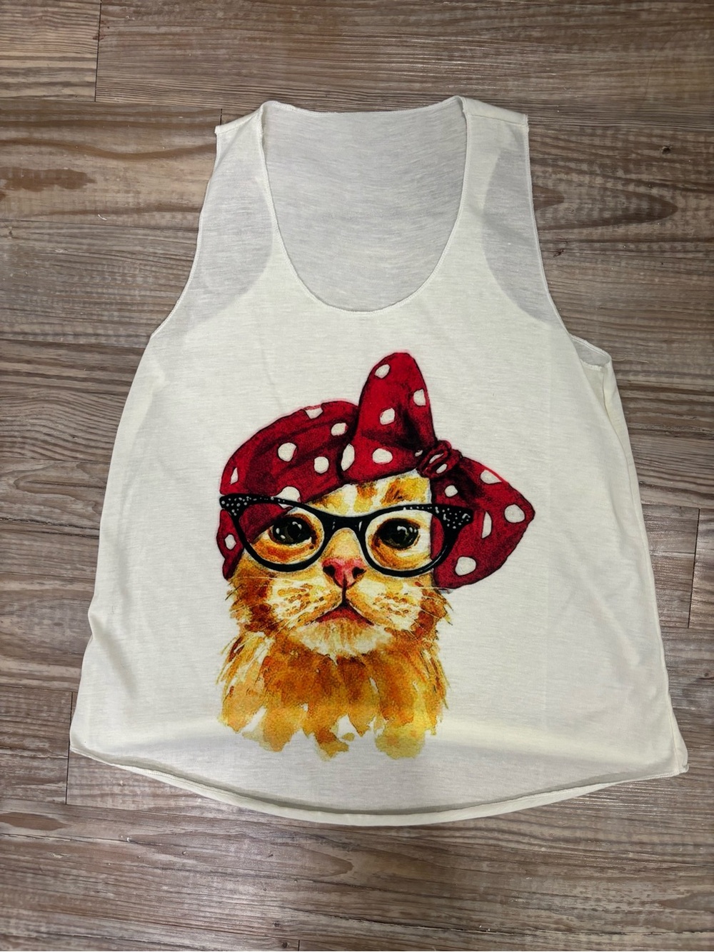 MOVING SALE: Sheer Cat Graphic Tank